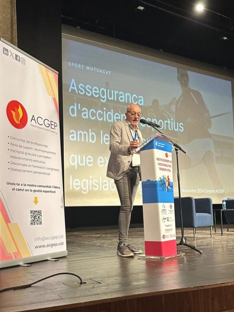 Leo Martínes en la seva intervenció en el 3R Congrés català de Gestió Esportiva